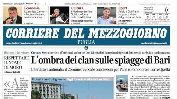 Corriere Mezzogiorno ed. Puglia - L’ombra dei clan sulle spiagge di Bari