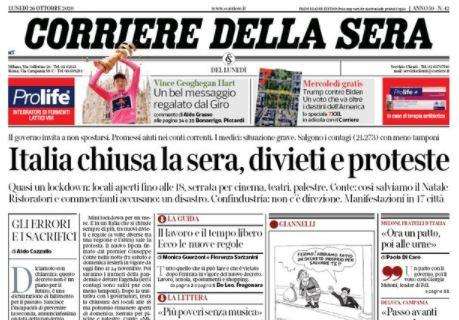 Corriere della Sera - Italia chiusa la sera, divieti e proteste 