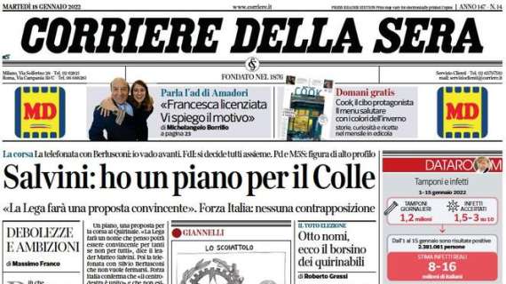 Corriere della Sera - Salvini: ho un piano per il Colle 