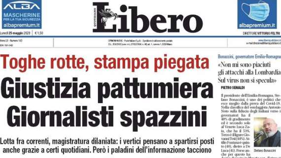 Libero - Giustizia pattumiera, giornalisti spazzini. Bonaccini: "Non mi sono piaciuti attacchi a Lombardia"  
