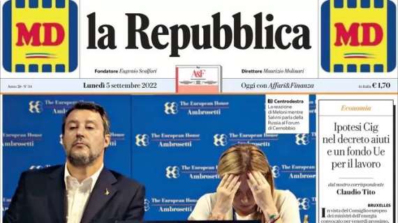La Repubblica - Russia, Salvini resta solo