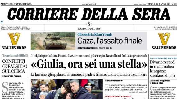 Corriere della Sera - «Giulia, ora sei una stella»