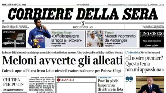 Corriere della Sera - Meloni avverte gli alleati