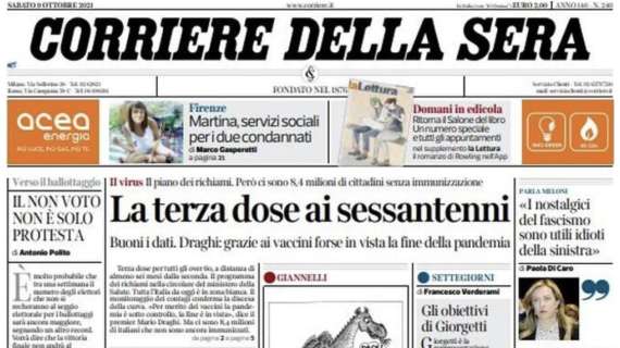 Corriere della Sera - Terza dose ai sessantenni 