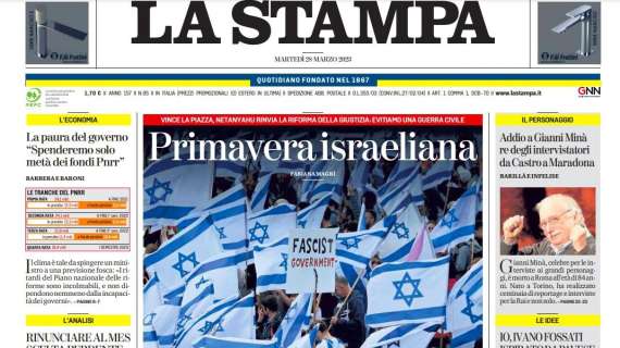 La Stampa - "Primavera israeliana"