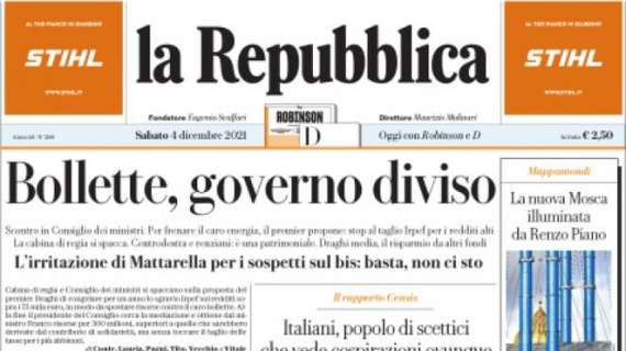 La Repubblica - Bollette, governo diviso