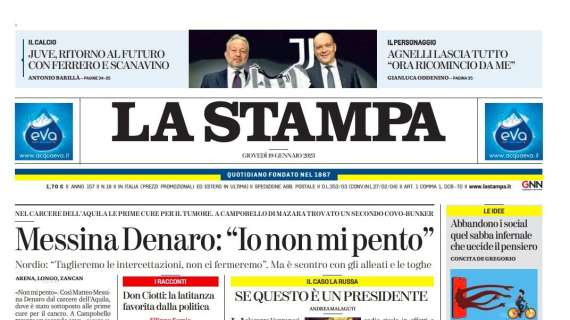 La Stampa - Messina Denaro: “Io non mi pento”