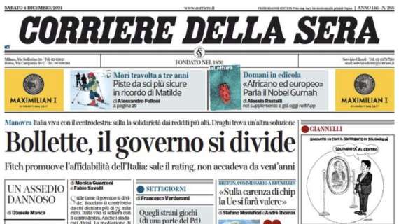 Corriere della Sera - Bollette, il governo si divide