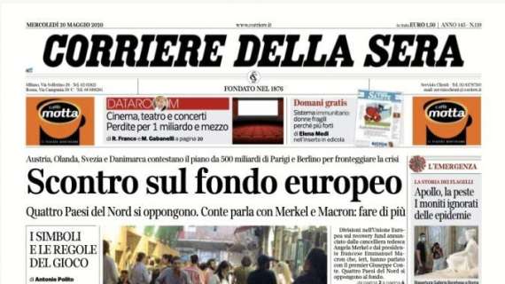 Corriere della Sera - Scontro sul fondo europeo 