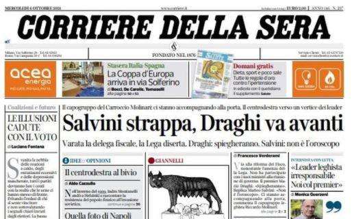 Corriere della Sera - Salvini strappa, Draghi va avanti