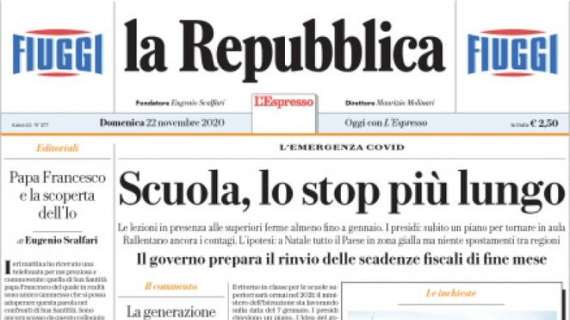 La Repubblica: "Scuola, lo stop più lungo"