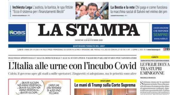 La Stampa: L'Italia alle urne con l'incubo Covid