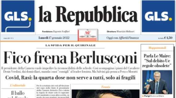 La Repubblica - Fico frena Berlusconi 