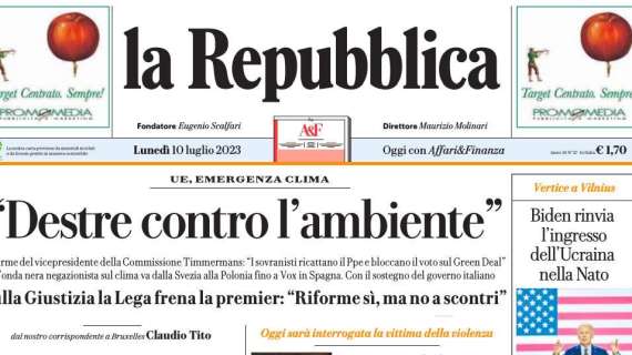 La Repubblica - "Destre contro l’ambiente"