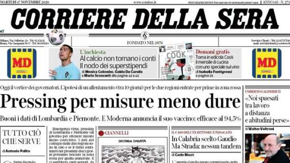 Corriere della Sera - Pressing per misure meno dure