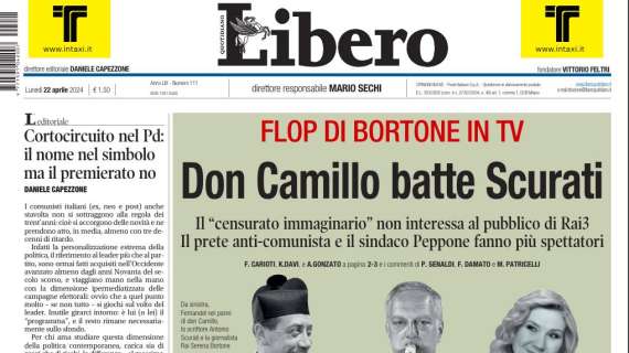 Libero Quotidiano - Don Camillo batte Scurati