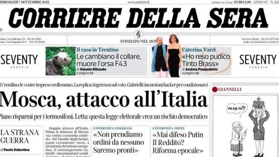 Corriere della Sera - Mosca, attacco all’Italia