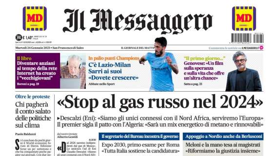 Il Messaggero - «Stop al gas russo nel 2024»