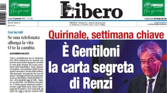 Libero - E' Gentiloni la carta segreta di Renzi