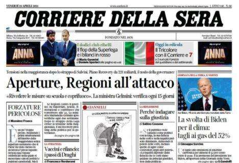 Corriere della Sera - Aperture, Regioni all'attacco