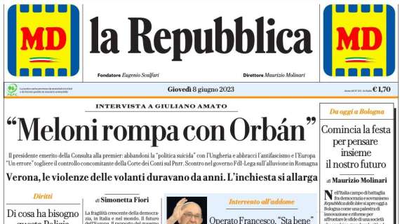 La Repubblica - "Meloni rompa con Orbán"