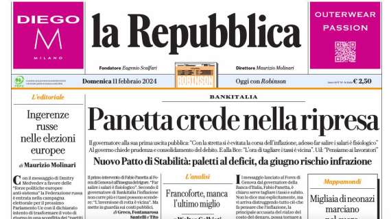 La Repubblica - Panetta crede nella ripresa