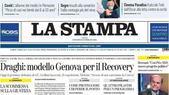 La Stampa - Draghi: modello Genova per il Recovery 