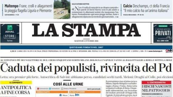 La Stampa - Caduta dei populisti, rivincita del Pd