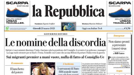 La Repubblica - "Le nomine della discordia"