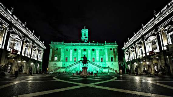 Acea e Roma Capitale illuminano di verde la facciata di Palazzo Senatorio per la Giornata Mondiale dell'Infanzia (FOTO)