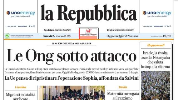 La Repubblica - "Le Ong sotto attacco"