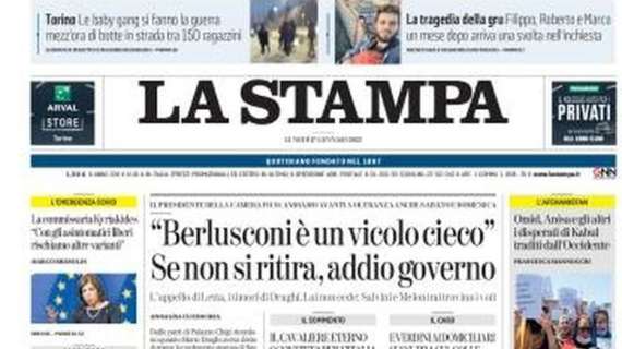 La Stampa - "Berlusconi è un vicolo cieco". Se non si ritira, addio governo