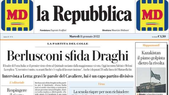 La Repubblica - Berlusconi sfida Draghi