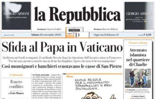 La Repubblica: "Sfida al papa in Vaticano"