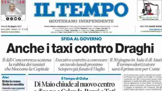 Il Tempo - Anche i taxi contro Draghi