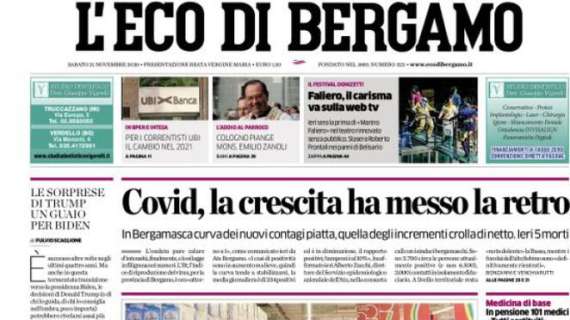 L'Eco di Bergamo: "Covid, la crescita ha messo la retro"