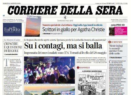 Corriere della Sera - Su i contagi, ma si balla