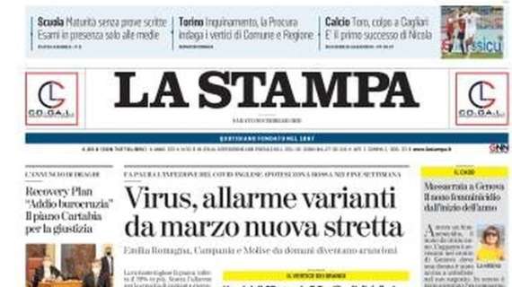 La Stampa - Virus, allarme varianti da marzo nuova stretta