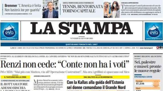 La Stampa - Renzi non cede: "Conte non ha i voti" 