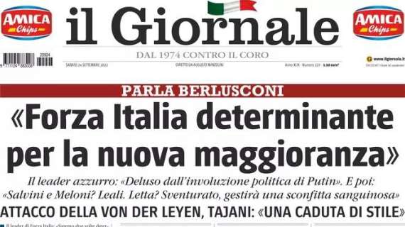 Il Giornale - «Forza Italia determinante per la nuova maggioranza»