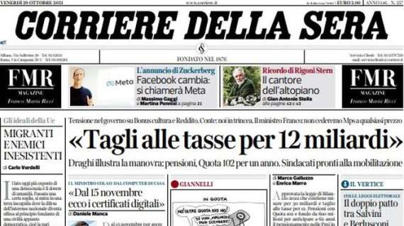 Corriere della Sera - "Tagli alle tasse per 12 miliardi"