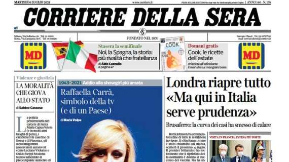 Corriere della Sera - Londra riapre tutto. "Ma qui in Italia serve prudenza"