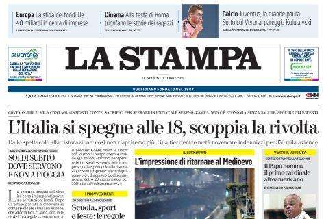 La Stampa - L'Italia si spegne alle 18, scoppia la rivolta