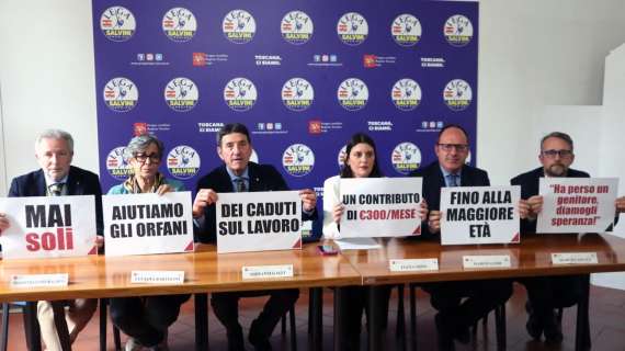 Toscana, Meini (Lega): "Nostra proposta per destinare un contributo mensile agli orfani dei caduti sul lavoro"