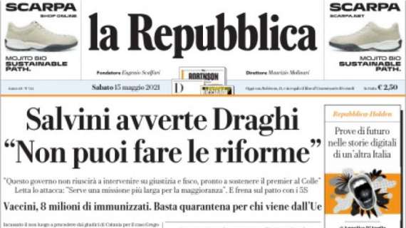 La Repubblica - Salvini avverte Draghi: "Non puoi fare le riforme"