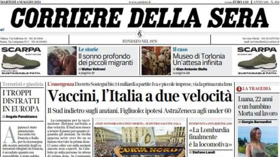Corriere della Sera - Vaccini, l'Italia a due velocità