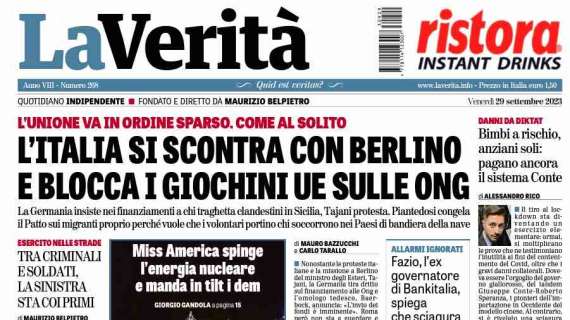 La Verità - L'Italia si scontra con Berlino e blocca i giochini Ue sulle Ong 