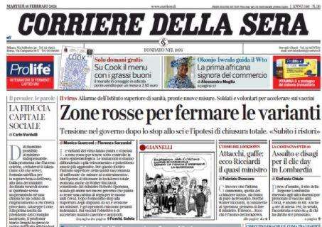 Corriere della Sera - Zone rosse per fermare le varianti 