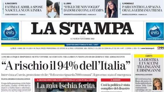 La Stampa - “A rischio il 94% dell’Italia”