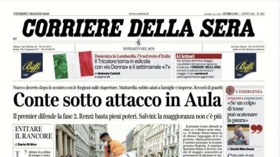 Corriere della Sera in edicola: "Conte sotto attacco in Aula"